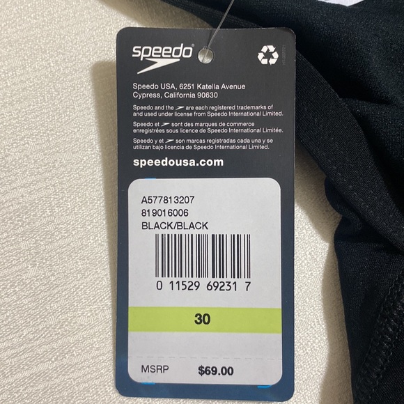 SPEEDO Endurance+ Flyback One-Piece Swimsuit w Block Adult Team Colors Size 30 - Picture 9 of 9